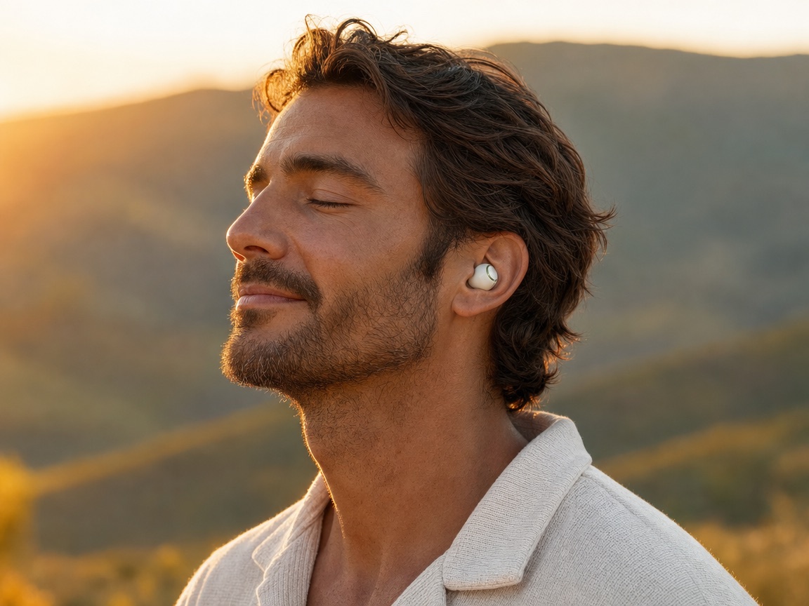 A member at peace, wearing the Blossom Earpiece